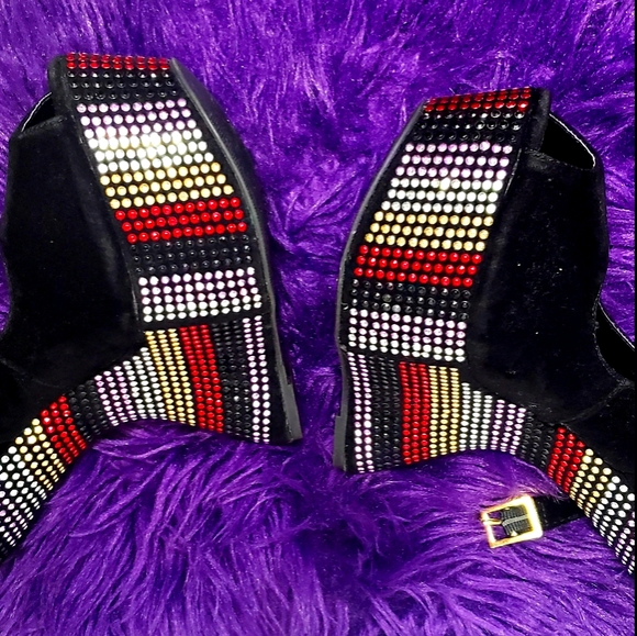 Rhinestone Wedge Heels - Picture 1 of 4